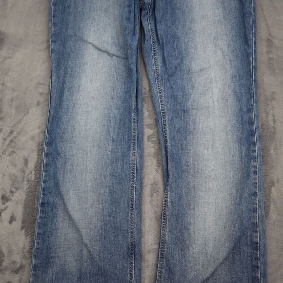 Tommy Hilfiger Pants Womens 16 Blue Bootcut High Rise Cotton Button Denim Jeans - Picture 13 of 16